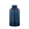 Etched Blue Clay Vase – 10.5"H – Terra Cotta Indoor Decorative Vase By Melrose