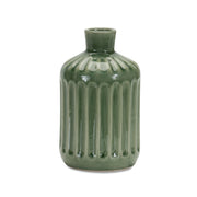 Rustic Green Clay Vase – 7.25