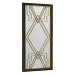 Melrose Metal Wall Mirror with Art Deco Design 23.75"H