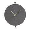 Modern Hanging Wall Clock – Wood Face – 16.25"H Iron Frame By Melrose