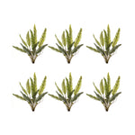 Fern Foliage Bush Set of 6 17.5 inch Height Variegated Plastic Greenery for Home Decor By Melrose