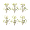 Green Mini Fern Plant Bush Set of 6 19.2 inch Height Plastic Stems for Home Styling By Melrose