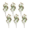 Faux Allium Sage Brown Spray Set of 6 26 inch Height Stems for Vases By Melrose