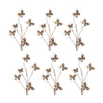 Decorative Butterfly Spray Set of 6 – Polyester Floral Stems – 39" Tall by Melrose