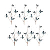 Decorative Blue Butterfly Spray Set of 6 39 inch Height Faux Stems By Melrose
