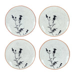 Melrose Rustic Thistle Etched Plate with Speckled Finish (Set of 2)