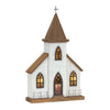 Lighted Wooden Church Décor – Rustic 17.75"H Display Piece