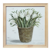 Wood Framed Floral Basket Print (Set of 2) 17