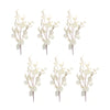 Ivory Eucalyptus Spray 34 Inch Height Faux Stems for Vase Display Set of 6 Melrose