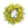 Melrose Fern and Mimosa Wreath 27"D