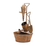 Rustic Metal Fountain with Duck Copper Iron – 33"H by Melrose