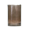 Melrose 8" Grey Wavy Glass Vase – Decorative Rippled Accent Piece