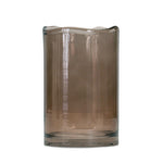 Decorative Wavy Glass Vase Grey – 8"H by Melrose