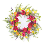 Melrose Mixed Fern and Wildflower Floral Wreath 23"D