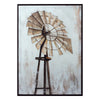 Rustic Windmill Canvas Wall Art – 28" Framed Print