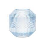 Blue Glass Vase – 6.5 Inch Height – Diamond Pattern Accent for Tabletop Styling By Melrose