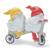 Scooter & Wheelbarrow Gnomes – Set of Four Resin Figurines