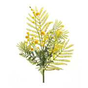 Mimosa Stem Spray Set of 6 – 21.5 Inch Height – Decorative Green and Yellow Florals By Melrose