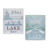 Lakehouse Wall Signs – Set of 2 – MDF & Fir Wood – 20"H – Charming Decor – By Melrose