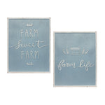 Melrose Metal Farm Life Sentiment Sign (Set of 2)