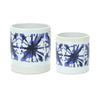 Ceramic Planter Set White and Blue 6 Inch Pots for Versatile Home Styling By Melrose