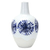 Decorative Home Ceramic Vase White and Blue 11 Inch Vase for Indoor Displays By Melrose
