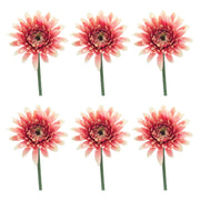 Decorative Faux Gerbera Daisy Stem Set Pink and Green 22 Inch for Tabletop Styling By Melrose