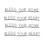 Melrose Bless Our Home and Heart Sentiment Decor (Set of 4)