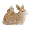Melrose Stone Mother Rabbit and Baby Bunny Figurine 9.75"L