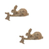 Melrose Stone Mother Rabbit and Baby Bunny Self Sitter (Set of 2)