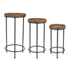Decorative Accent Tables Set of 3 28.75 Inch Height For Modern Homes By Melrose