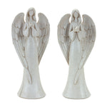 Melrose Serene Angel Figurine with Bird Accent (Set of 2)