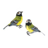 Small bird decor set of 12 foam feather figures with 3.5 inch height for indoor arrangements By Melrose