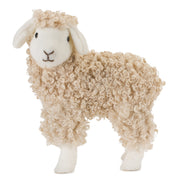 Farmhouse Plush Sheep Figurine Set – Curly Fabric
