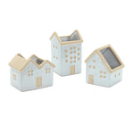 Porcelain house planter trio with 6.25 inch height for modern and farmhouse styling By Melros