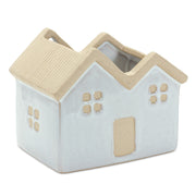 Porcelain house planter collection of 3 with 6.25 inch height for shelf styling By Melrose