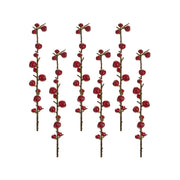 Red Berry Floral Spray Set Of 6 With 33.25 Inch Height For Interior Styling By Melrose