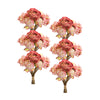 Versatile Peony And Hydrangea Bouquet Set Of 6 With 16.75 Inch Height For Everyday Decor By Melrose