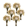 Soft Pink Peony and Hydrangea Bouquet Set of 6 17.25 Inch Height for Home Use By Melrose