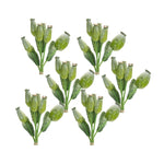 Foam Poppy Pod Bundle Set of 6 9.5 Inch Height for Indoor Arrangements By Melrose