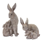 Melrose Stone Rabbit with Baby Bunny Figurine (Set of 2)