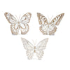 Melrose Stone Butterfly Shelf Sitter with White Washed Finish (Set of 3)