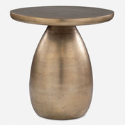 Uttermost 50028 Antigua Antique Brass Side Table with Textured Finish 20