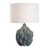 Uttermost 30394-1 Whitecap Ceramic Table Lamp with Verdigris Glaze