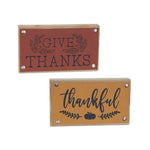 Thankful Word Block Sign – 7" Tall MDF Seasonal Table Decor Set of 6 by Melrose
