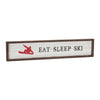 Eat Sleep Ski Wood Wall Sign 23 Inch Winter Lodge Decor