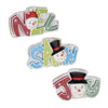 Melrose Snowman Noel Joy Snow Tabletop Sign (Set of 3)