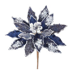 Melrose Frosted Poinsettia Stem (Set of 6)