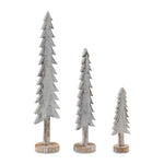 Farmhouse Wood Tree Set of 3 – 21.5" Tall Holiday Table Decor by Melrose