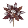 Melrose Glittered Poinsettia Flower Stem (Set of 2)